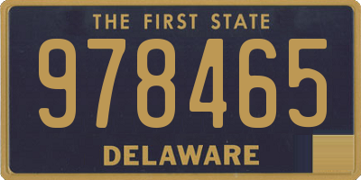 DE license plate 978465