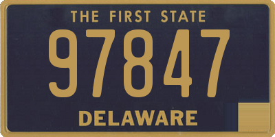 DE license plate 97847