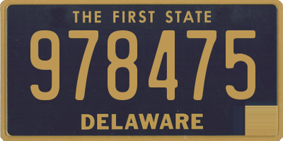 DE license plate 978475