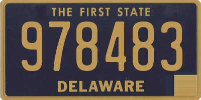 DE license plate 978483