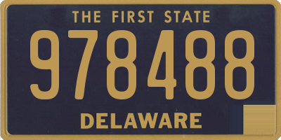 DE license plate 978488