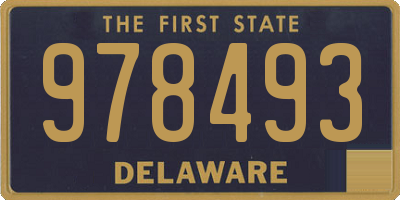 DE license plate 978493