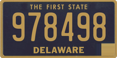 DE license plate 978498