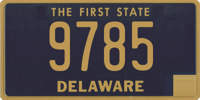 DE license plate 9785