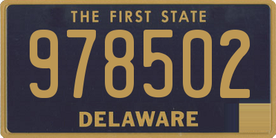 DE license plate 978502