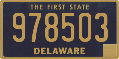 DE license plate 978503