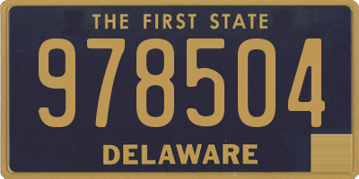 DE license plate 978504