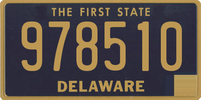 DE license plate 978510