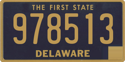 DE license plate 978513