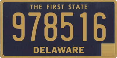 DE license plate 978516