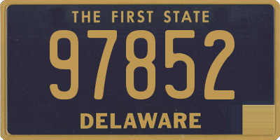 DE license plate 97852