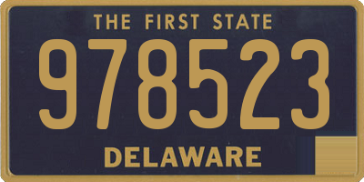 DE license plate 978523