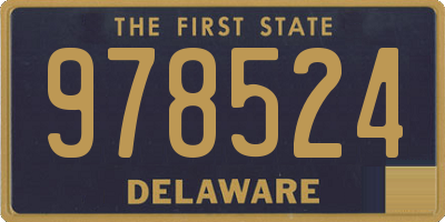 DE license plate 978524