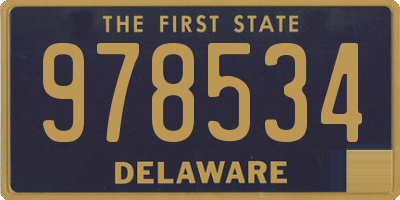 DE license plate 978534