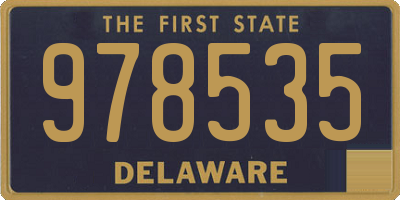 DE license plate 978535