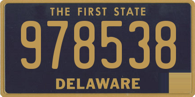 DE license plate 978538