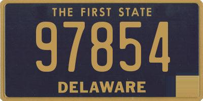 DE license plate 97854