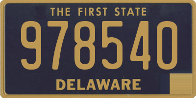 DE license plate 978540