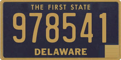 DE license plate 978541