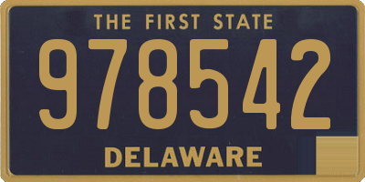 DE license plate 978542