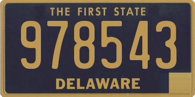 DE license plate 978543