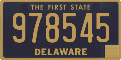 DE license plate 978545