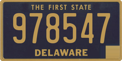 DE license plate 978547
