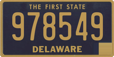 DE license plate 978549