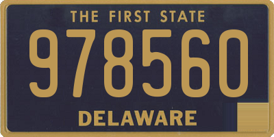 DE license plate 978560