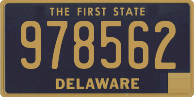 DE license plate 978562