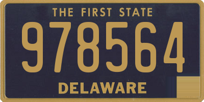 DE license plate 978564