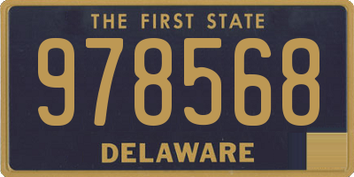 DE license plate 978568