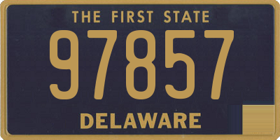 DE license plate 97857