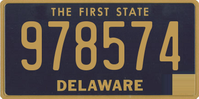 DE license plate 978574