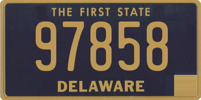 DE license plate 97858