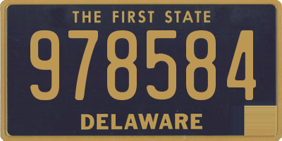 DE license plate 978584