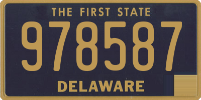 DE license plate 978587