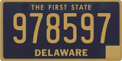 DE license plate 978597