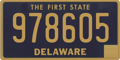 DE license plate 978605