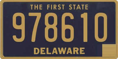 DE license plate 978610