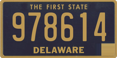 DE license plate 978614