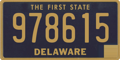 DE license plate 978615