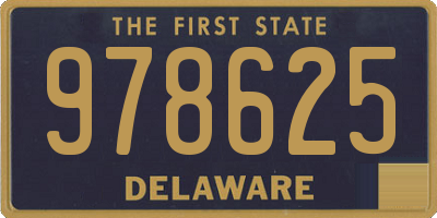 DE license plate 978625