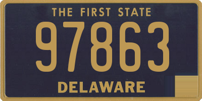 DE license plate 97863