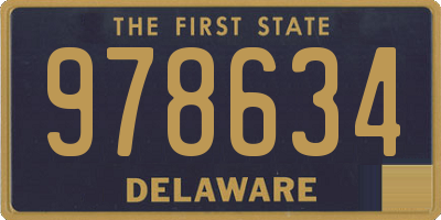 DE license plate 978634