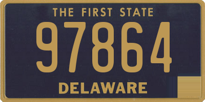 DE license plate 97864