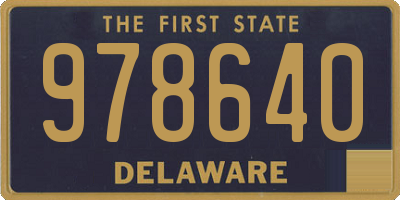 DE license plate 978640