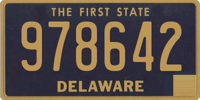 DE license plate 978642