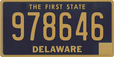 DE license plate 978646