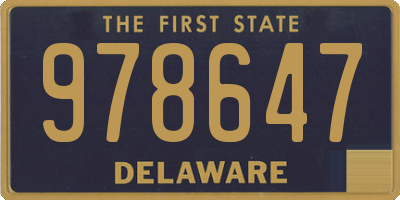 DE license plate 978647